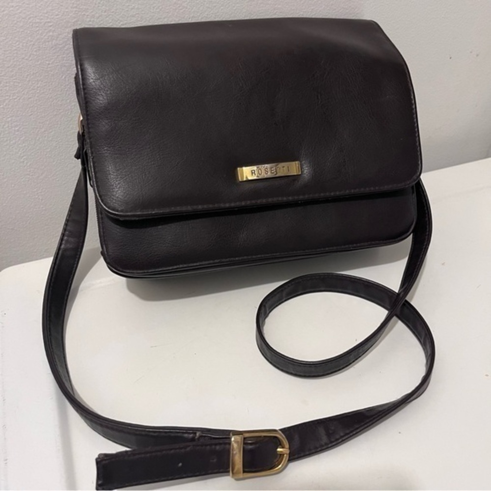 Rosetti Black Crossbody Bag with Gold Hardware